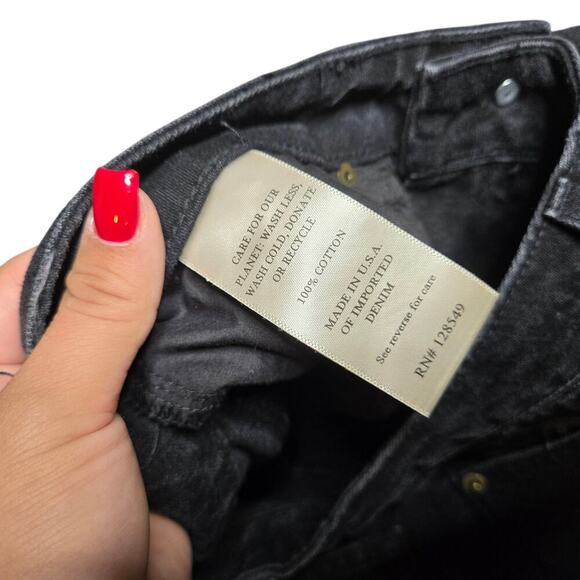 Aviator Nation Mid Rise Canyon Jean in Vintage Black Size: 27 - Picture 3 of 5